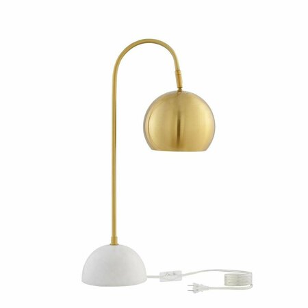 LIGHTING BUSINESS Honesty Marble Stone & Metal Table Lamp, Brass LI3650250